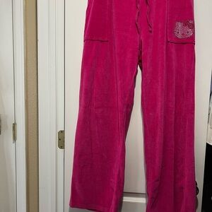 Women's Fuchsia Joggers with Embellished Pocket